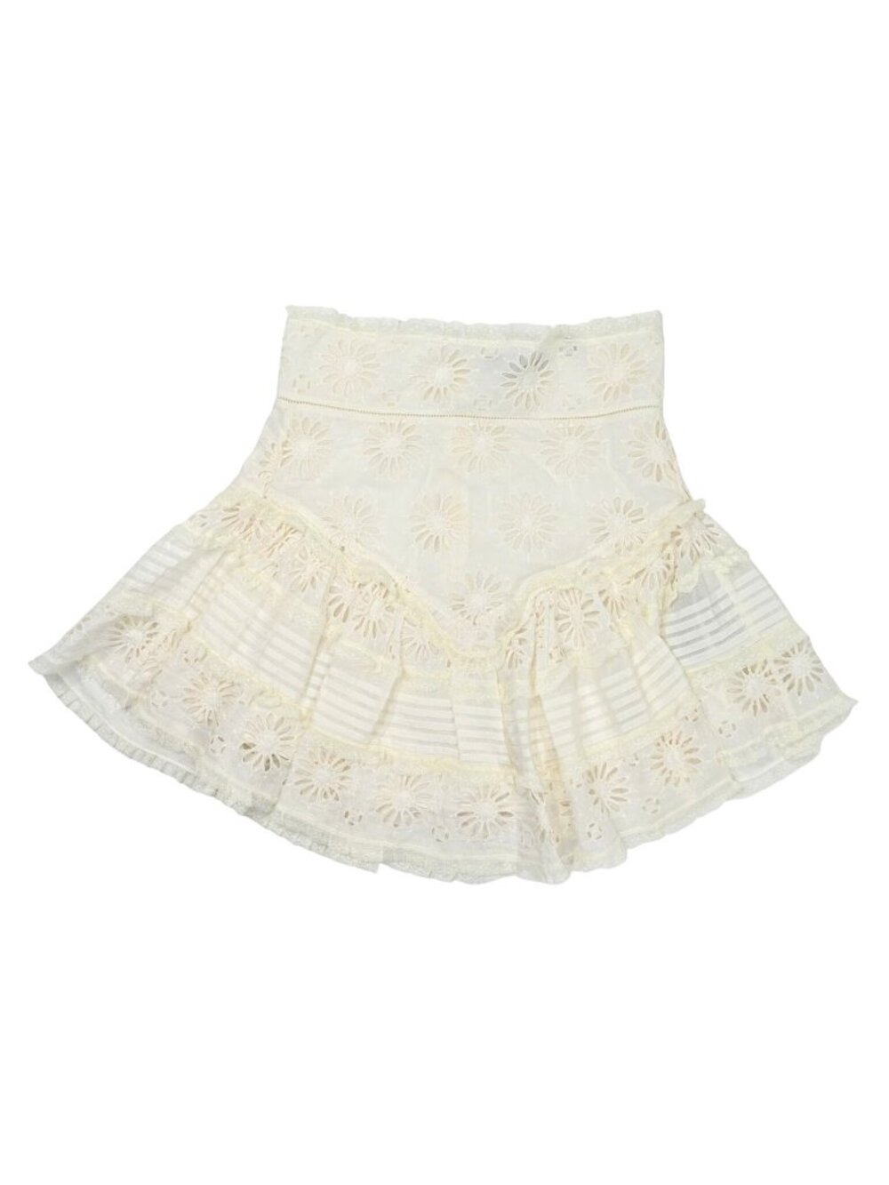 Isabel Marant Diva Embroidered Mini Skirt in White